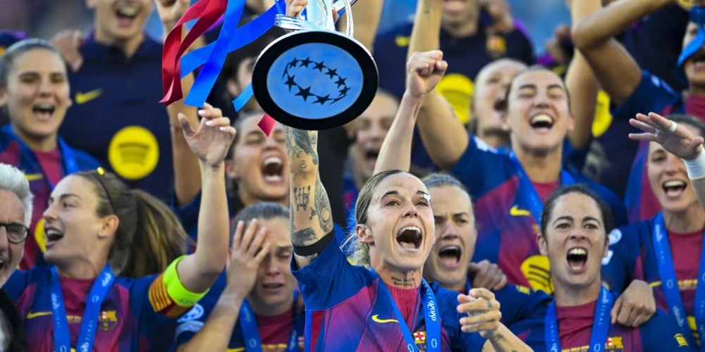 Barcelona futbolistes triumfē UEFA Čempionu līgas finālā