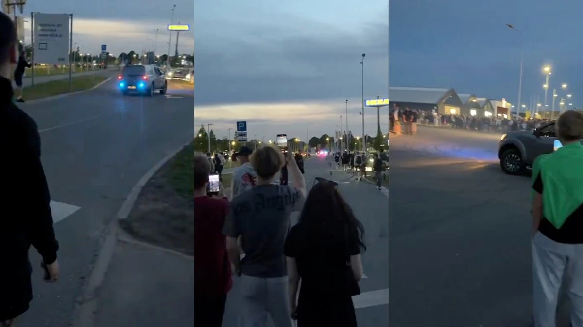Pie tirdzniecības centra Sāga policija fiksē virkni pārkāpumu