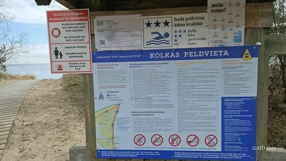 Kolkas peldvietā noteikts peldēšanās aizliegums piesārņojuma dēļ