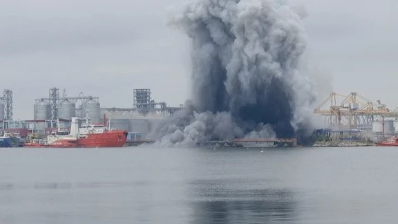 В порту Констанца взорвался морской беспилотник
