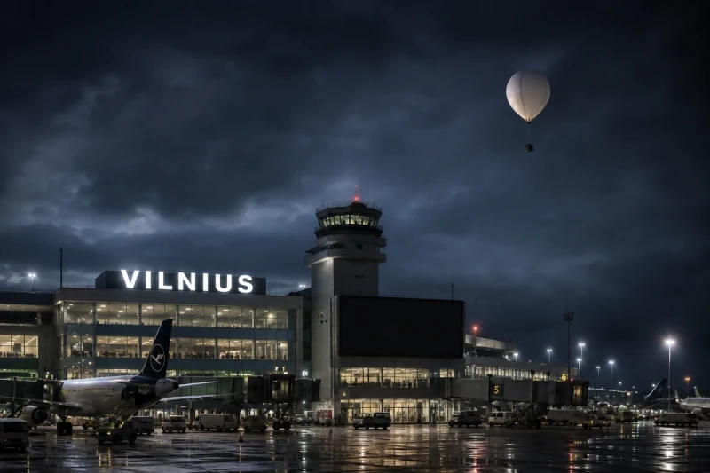 Viļņas lidostā kontrabandas balonu dēļ uz laiku apturēti reisi