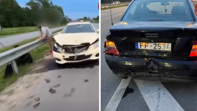 Uz Jūrmalas šosejas dzērumā avarē autoservisa darbinieks