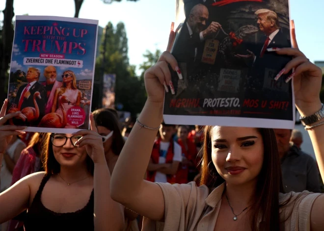 Albānijā protestē pret Trampa ģimenes kūrorta projektu