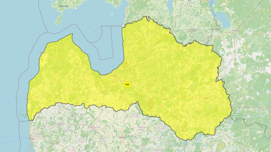 Latvijā 9. oktobrī gaidāms stiprs vējš ar brāzmām līdz 22 m/s